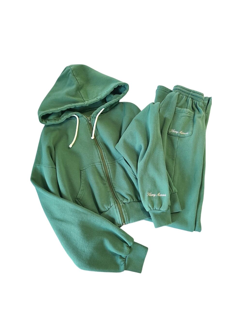 Heavy Manners Green Hoodie & Sweatpants Set